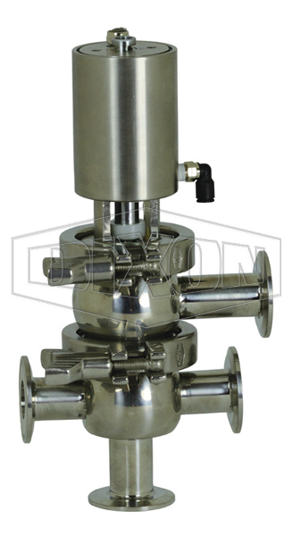 SV-Series Single Seat Hygienic Valve L/T Body Pneumatic Actuator Spring Return Air to Lower